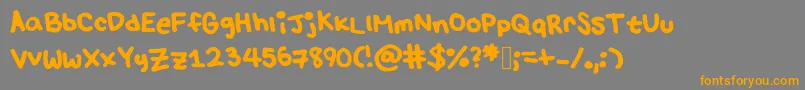 LulusFont Font – Orange Fonts on Gray Background