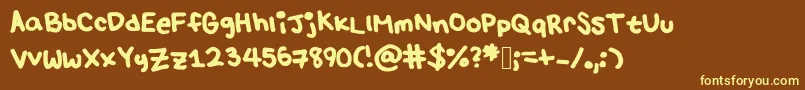 LulusFont Font – Yellow Fonts on Brown Background