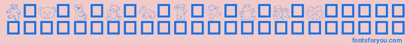 Teddydings1Dl Font – Blue Fonts on Pink Background