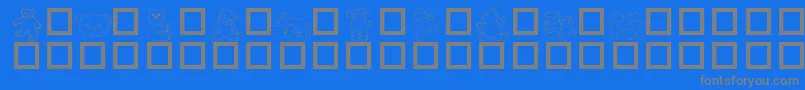 fuente Teddydings1Dl – Fuentes Grises Sobre Fondo Azul