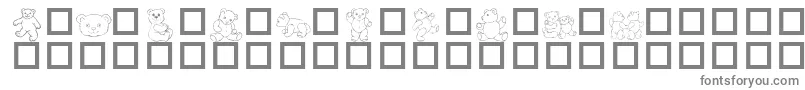 Teddydings1Dl Font – Gray Fonts on White Background