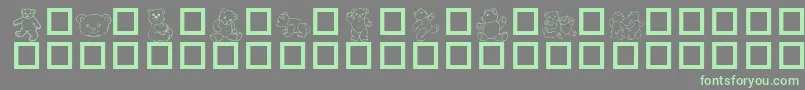 fuente Teddydings1Dl – Fuentes Verdes Sobre Fondo Gris