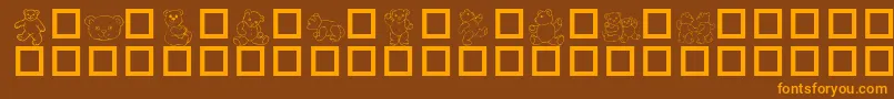Шрифт Teddydings1Dl – оранжевые шрифты на коричневом фоне