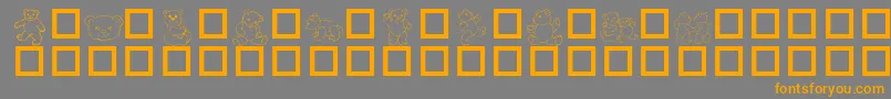 fuente Teddydings1Dl – Fuentes Naranjas Sobre Fondo Gris