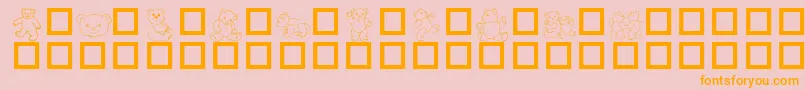 Teddydings1Dl Font – Orange Fonts on Pink Background