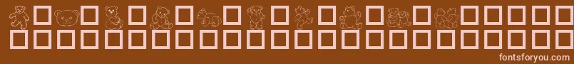Teddydings1Dl Font – Pink Fonts on Brown Background