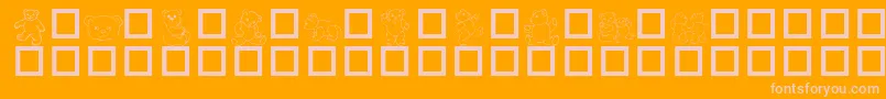 Teddydings1Dl Font – Pink Fonts on Orange Background