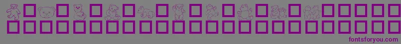 Teddydings1Dl Font – Purple Fonts on Gray Background