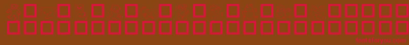 Teddydings1Dl Font – Red Fonts on Brown Background