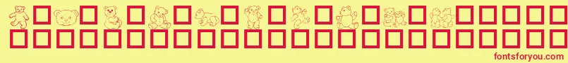 En savoir plus sur la police Teddydings1Dl Police Teddydings1Dl – polices rouges sur fond jaune