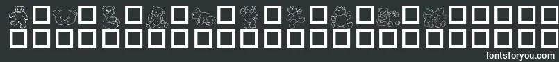 Teddydings1Dl Font – White Fonts on Black Background