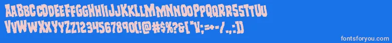 Freakfinderrotate Font – Pink Fonts on Blue Background