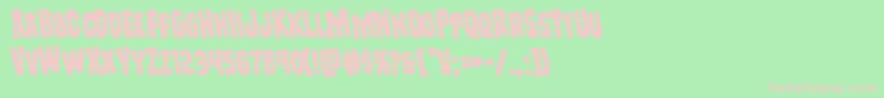 Freakfinderrotate Font – Pink Fonts on Green Background