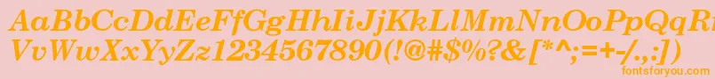 BackroadBoldItalic Font – Orange Fonts on Pink Background