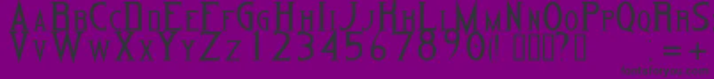 CapitelgothickRegular Font – Black Fonts on Purple Background