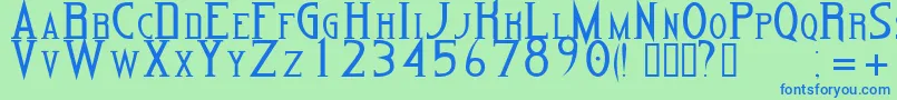 CapitelgothickRegular Font – Blue Fonts on Green Background