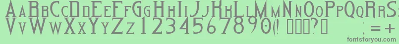 CapitelgothickRegular Font – Gray Fonts on Green Background