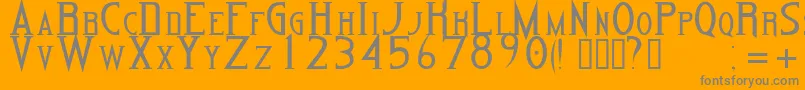 CapitelgothickRegular Font – Gray Fonts on Orange Background