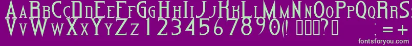 CapitelgothickRegular Font – Green Fonts on Purple Background