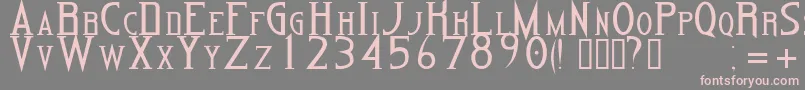 CapitelgothickRegular Font – Pink Fonts on Gray Background