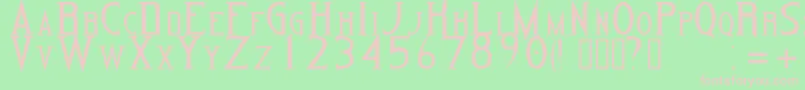 CapitelgothickRegular Font – Pink Fonts on Green Background