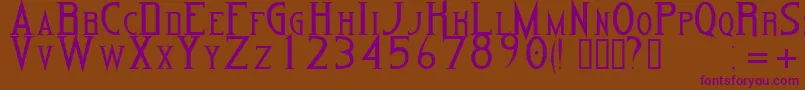 CapitelgothickRegular Font – Purple Fonts on Brown Background