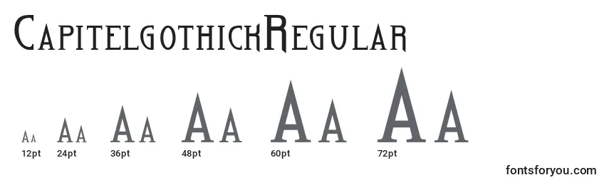 Размеры шрифта CapitelgothickRegular