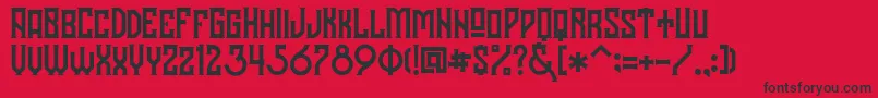 Hodor Font – Black Fonts on Red Background