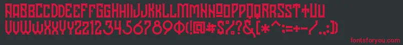 Hodor Font – Red Fonts on Black Background