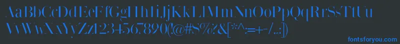 Bodonisbulemy Font – Blue Fonts on Black Background