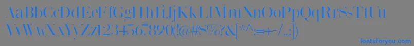 Bodonisbulemy-Schriftart – Blaue Schriften auf grauem Hintergrund