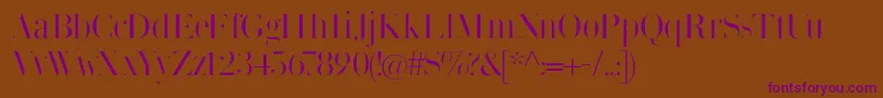 Bodonisbulemy Font – Purple Fonts on Brown Background