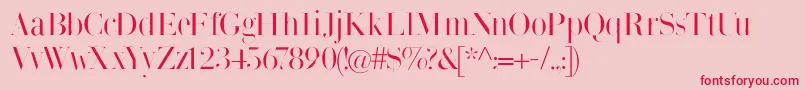 Bodonisbulemy Font – Red Fonts on Pink Background