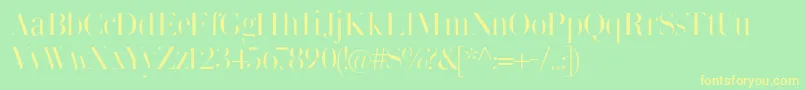 Bodonisbulemy Font – Yellow Fonts on Green Background