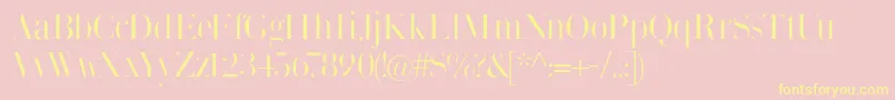 Bodonisbulemy Font – Yellow Fonts on Pink Background