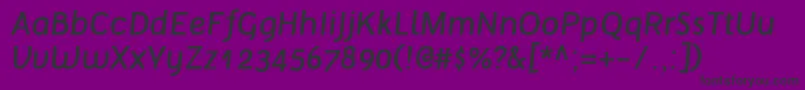 フォントTelluralItalic – 紫の背景に黒い文字