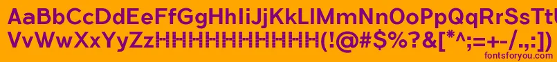 FlamanteSansFfp Font – Purple Fonts on Orange Background