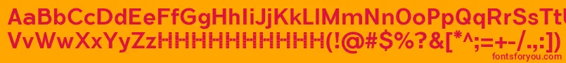 FlamanteSansFfp Font – Red Fonts on Orange Background