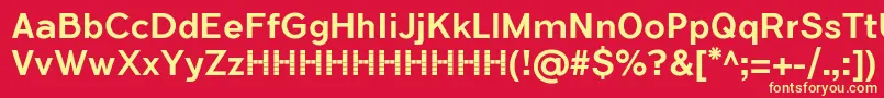 FlamanteSansFfp Font – Yellow Fonts on Red Background