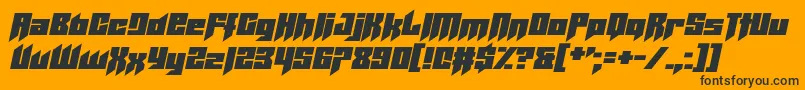 Helicopta Font – Black Fonts on Orange Background