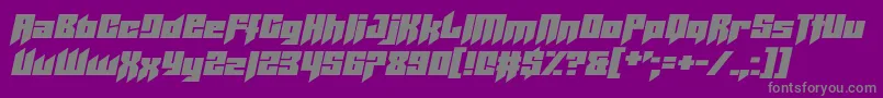 Helicopta Font – Gray Fonts on Purple Background