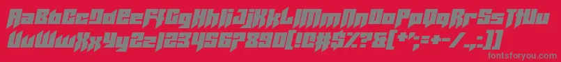 Helicopta Font – Gray Fonts on Red Background