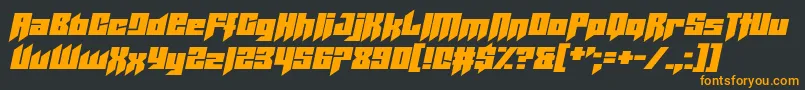 Helicopta Font – Orange Fonts on Black Background