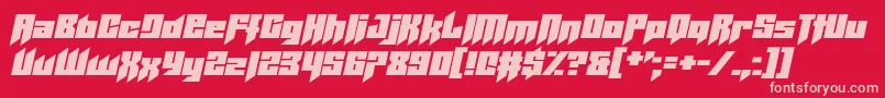Helicopta Font – Pink Fonts on Red Background