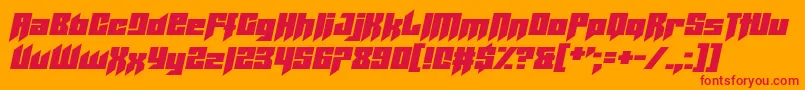 Helicopta Font – Red Fonts on Orange Background