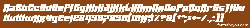 Helicopta Font – White Fonts on Brown Background