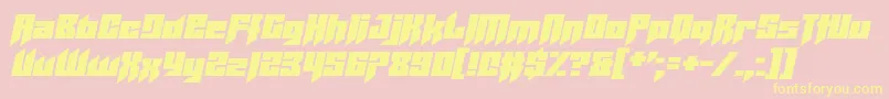 Helicopta Font – Yellow Fonts on Pink Background