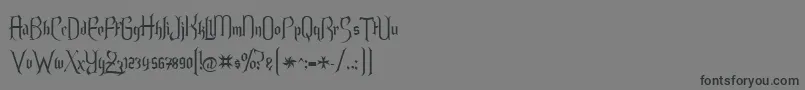 Endoralt-fontti – mustat fontit harmaalla taustalla
