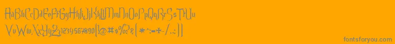 フォントEndoralt – オレンジの背景に灰色の文字