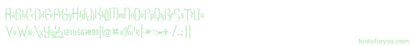 Endoralt Font – Green Fonts on White Background